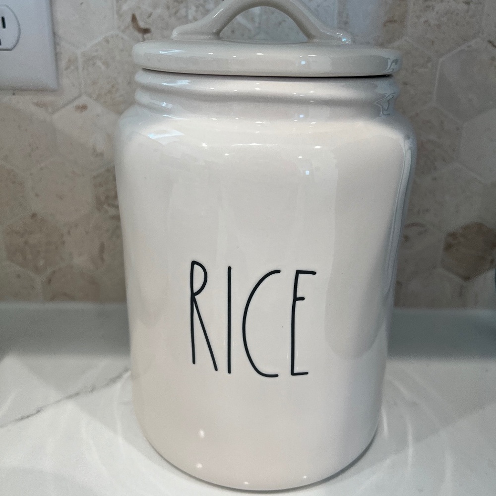 Rae Dunn Rice Canister